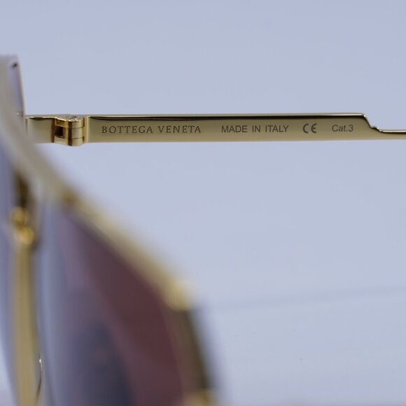 Bottega Veneta BV1012S 005 Sunglasses Gold Aviator Frame, Brown Lenses main image 4